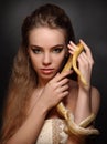 Woman with snake