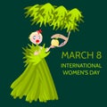 Woman with snake - International womens day Royalty Free Stock Photo