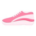 Woman sneakers icon, cartoon style