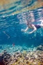 Woman snorkeling