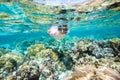 Woman snorkeling Royalty Free Stock Photo