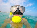 Woman snorkeling Royalty Free Stock Photo