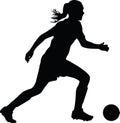 Woman soccer player Royalty Free Stock Photo