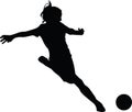 Woman soccer player Royalty Free Stock Photo