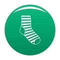 Woman sock icon vector green Royalty Free Stock Photo