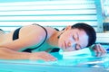 Woman in solarium Royalty Free Stock Photo