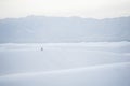 Woman Solitude White Sand Dunes