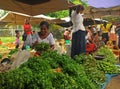 Woman sorting salad 2 - Tangalla (Sri Lanka, Asia)