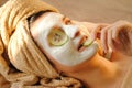 Woman spa mask face Royalty Free Stock Photo