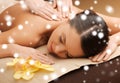 Woman in spa salon getting massage Royalty Free Stock Photo