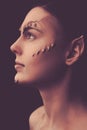 Woman with special fx make-up Royalty Free Stock Photo