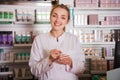 Woman specialist in farmacy Royalty Free Stock Photo