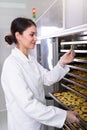 Woman Specialist in Food Quality and Health Control Checking Apples