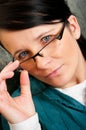 Woman in spectacles Royalty Free Stock Photo