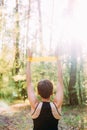 Woman sport exercise pilates outside yoga comfort