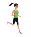 Woman sports running training