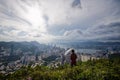 Nice scene of top Hongkong cityscape Royalty Free Stock Photo