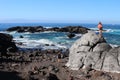 Two females on a beach in Tenerife, Spain