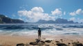 Unreal Engine Rendered Beach: A Captivating Blend Of Robert Irwin And Ocean Academia