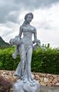 Woman statue with angels in Villa Giulia