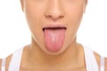Woman stick ones tongue out Royalty Free Stock Photo