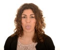 Woman sticking her tongue out Royalty Free Stock Photo