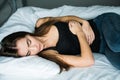 Woman stomach pain Royalty Free Stock Photo