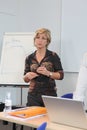 Woman stood by whiteboard