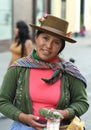 Woman street vendor in Peru