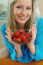 Woman with strowberry Royalty Free Stock Photo