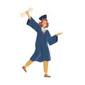 Woman student celebrating university graduation Royalty Free Stock Photo