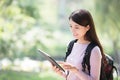 Woman student with digital tablet Royalty Free Stock Photo