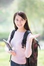 Woman student with digital tablet Royalty Free Stock Photo