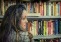 Woman Studying At The Library Royalty Free Stock Photo