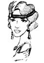 Woman in the style of the 20s