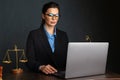 Lawyer business women working and notary signs the documents at office. consultant lawyer, justice and law ,attorney Royalty Free Stock Photo