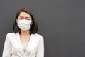 Woman suffer from sick and wearing face mask Royalty Free Stock Photo