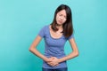 Woman suffer from stomach pain