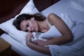 Woman suffering from insomnia Royalty Free Stock Photo