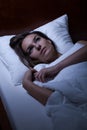 Woman suffering from sleeplessness