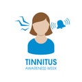 Tinnitus Awareness Week vector Royalty Free Stock Photo