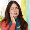 Woman suffering from tooth ache Royalty Free Stock Photo