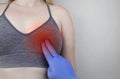 A woman suffers from chest pain. On examination by a gynecologist-mammologist. The concept of the prevention of breast diseases,