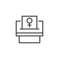 Woman suffrage outline icon