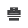 Woman suffrage vector icon
