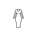 Woman suit bride fashion icon. Element of clothes icon for mobile concept and web apps. Thin line Woman suit bride fashion icon ca