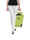 Woman and suitcase. Royalty Free Stock Photo