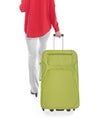 Woman and suitcase. Royalty Free Stock Photo