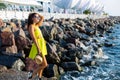 Woman at the summer beach Royalty Free Stock Photo