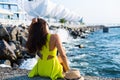 Woman at the summer beach Royalty Free Stock Photo